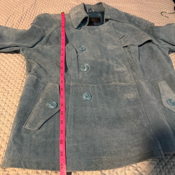 Women's Vintage Blue Double-Breasted Pea Coat | Very Good Condition - Picture 7 of 12
